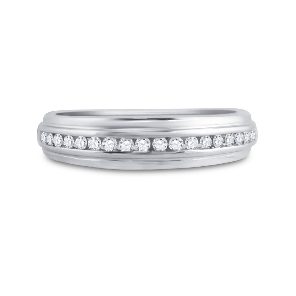 14kt White Gold His Hers Round Diamond Solitaire Matching Wedding Set 7/8 Cttw