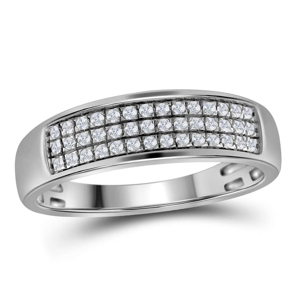 14kt White Gold His Hers Round Diamond Halo Matching Wedding Set 7/8 Cttw