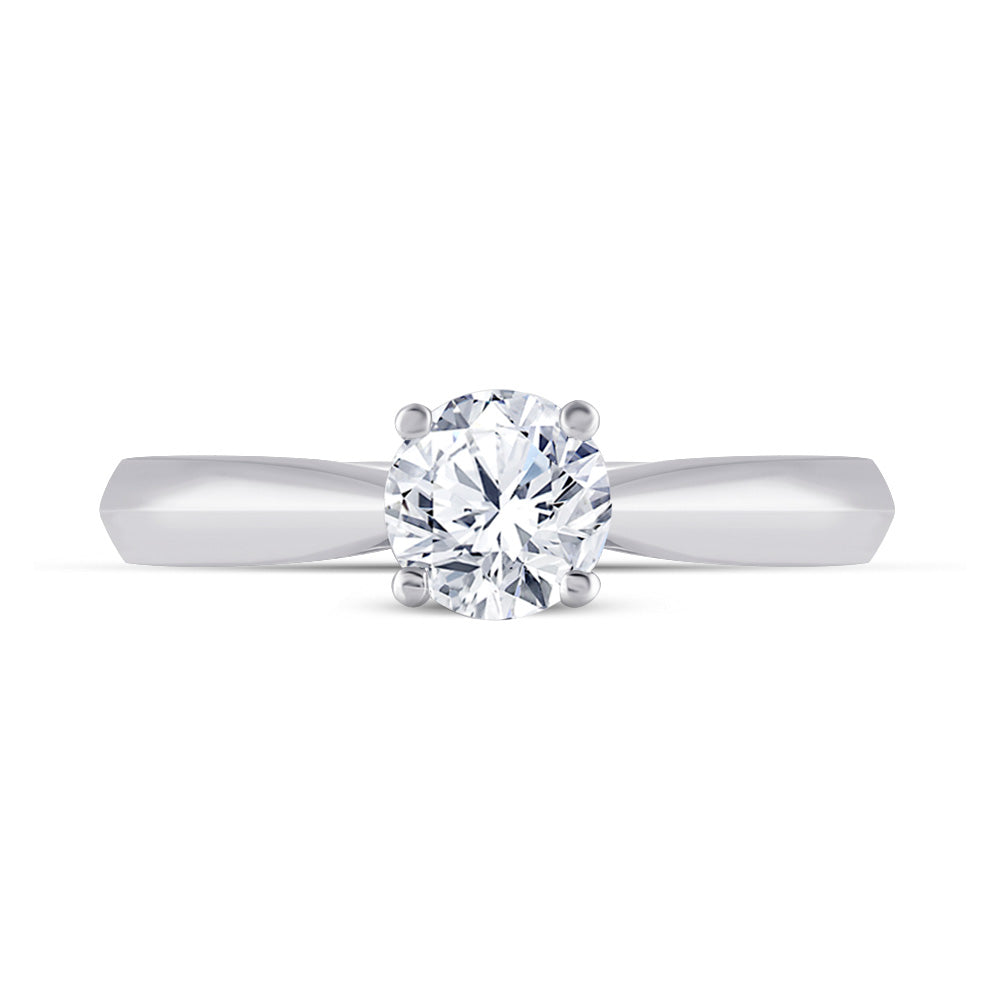14kt White Gold Round Diamond Solitaire Bridal Wedding Engagement Ring 3/4 Cttw