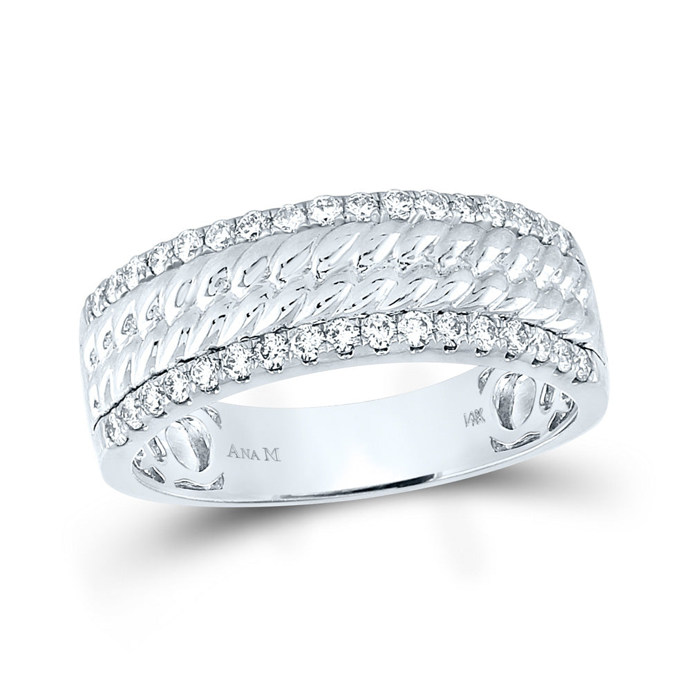 14kt White Gold His Hers Round Diamond Cluster Matching Wedding Set 2 Cttw