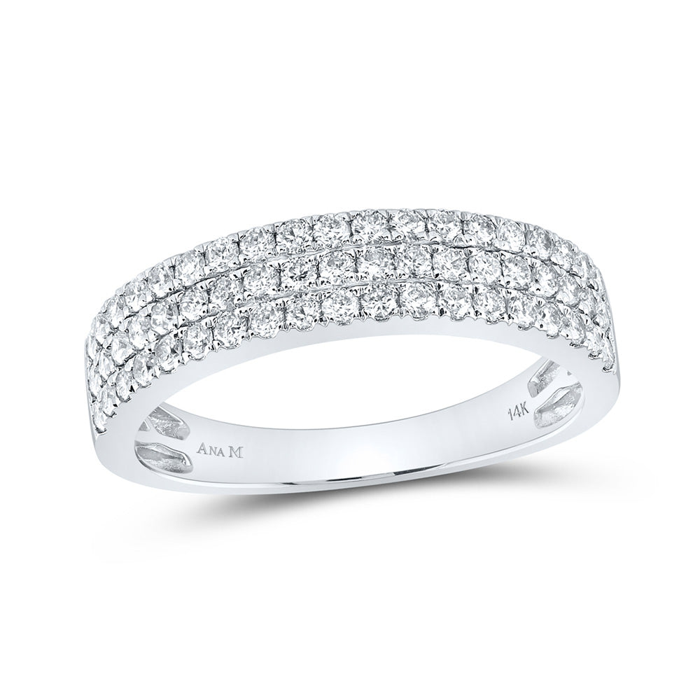 14kt White Gold His Hers Round Diamond Cluster Matching Wedding Set 2-1/3 Cttw