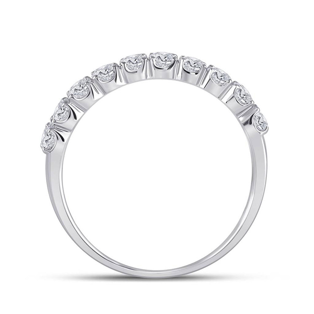 14kt White Gold Marquise Diamond Bridal Wedding Ring Band Set 2 Cttw