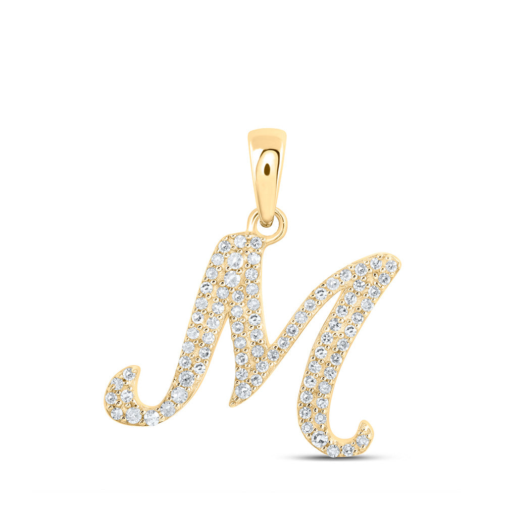 1/5CTW-DIA NICOLE INITIAL "M" PENDANT